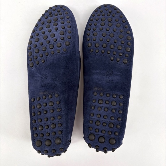 M. GEMI | The Felize Suede Moccasin Driving Loafer in Blue | Sz 8.5 Wide - Picture 12 of 16